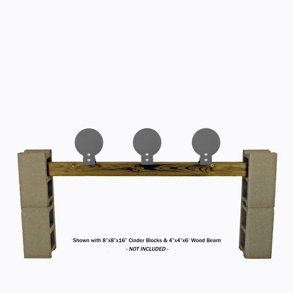 Challenge Targets DIY Auto-Reset 8" Round Steel Plate Targets (3 Pack) - Image 2