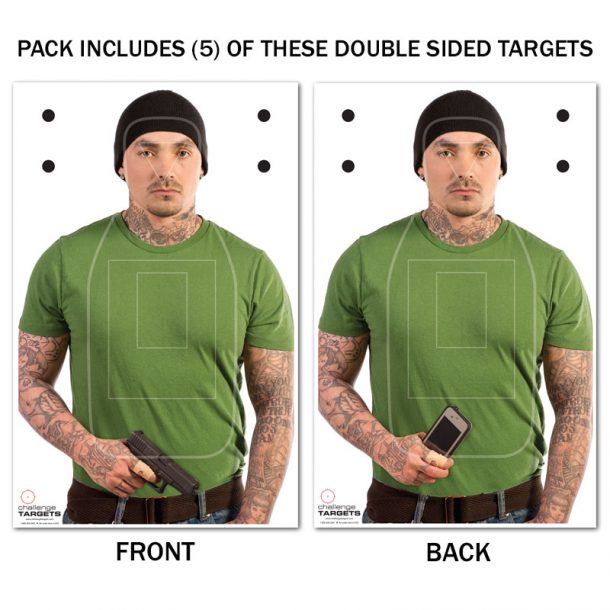 Shoot / No Shoot Paper Target Assortment (25 Pack) Range Systems